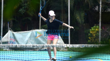 Photos: Rhea Chakraborty and Shibani Dandekar snapped playing Tennis