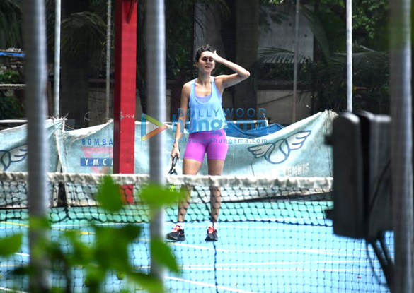 photos rhea chakraborty and shibani dandekar snapped playing tennis 2