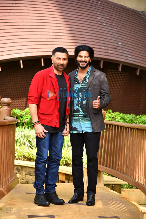 photos sunny deol dulquer salmaan and r balki spotted for chup promotions at jw marriott 1