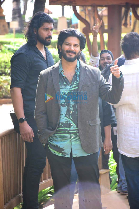 photos sunny deol dulquer salmaan and r balki spotted for chup promotions at jw marriott 6