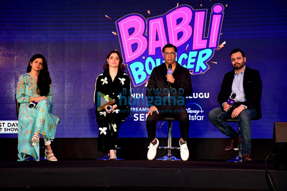 photos tamannaah bhatia madhur bhandarkar and others snapped at babli bouncer trailer launch 1