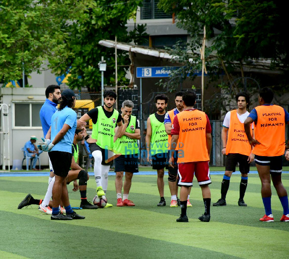 photos tiger shroff ibrahim ali khan abhishek bachchan and others snapped at an all star football match 2