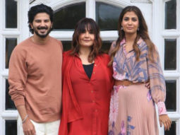Pooja Bhatt, Dulquer Salmaan and Shreya Dhanwanthary pose together for a selfie