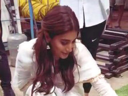 Pooja Hegde is in awe of the little furry visitor on set