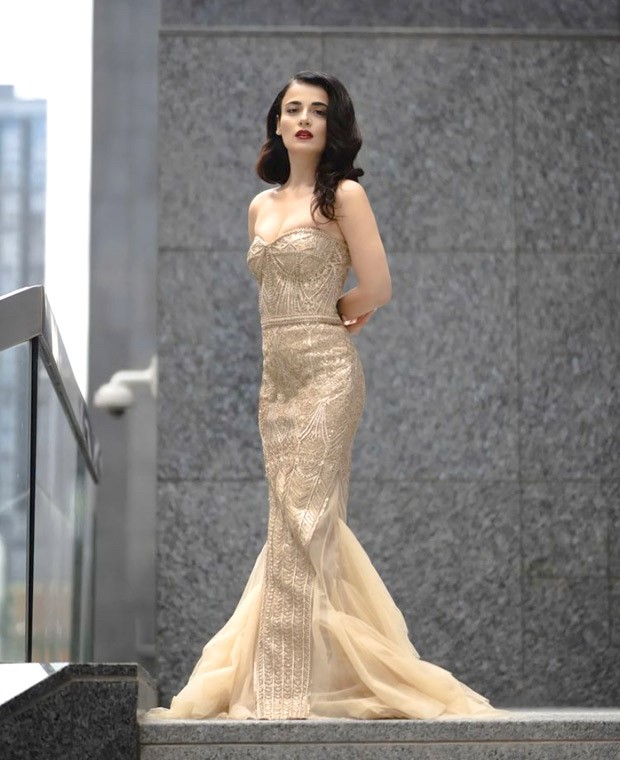Radhika Madan looks right out of a fairy-tale in gold embellished gown at TIFF 2022