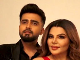 Rakhi Sawant poses with boyfriend Adil Khan in beautiful red gown