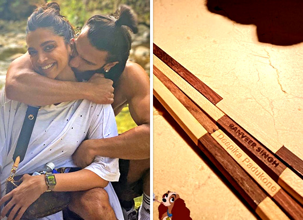 Ranveer Singh and Deepika Padukone get monogrammed chopsticks for a cozy date night, see photo Ranveer Singh and Deepika Padukone get monogrammed chopsticks for a cozy date night, see photo
