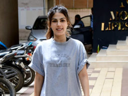 Rhea Chakraborty waves at paps as she gets clicked