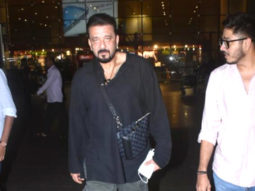Sanjay Dutt snapped at the airport in black outfit
