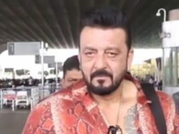 Sanjay Dutt walks in style at the airport in snake print shirt