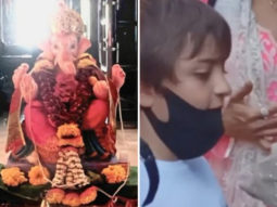 Shah Rukh Khan welcomes Ganpati Bappa at home; son AbRam Khan seeks blessings at Lalbaugcha Raja