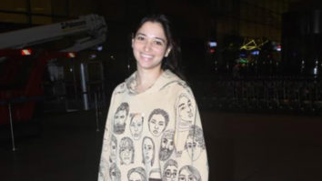 Tamannaah Bhatia greets paps at the airport