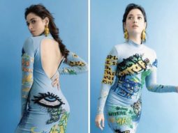 Tamannaah Bhatia looks ethereal in handcrafted blue graffiti body-con dress worth Rs. 47K