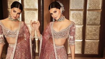 Tara Sutaria stuns in mauve velvet embellished lehenga for a bridal photo-shoot