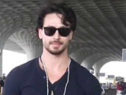 Tiger Shroff shakes hands with little fans at the airport
