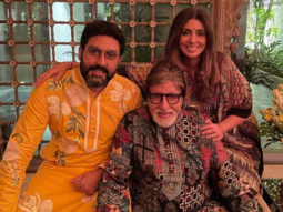 Amitabh Bachchan celebrates his 80th birthday with intimate family gathering; poses with son Abhishek, daughter Shweta