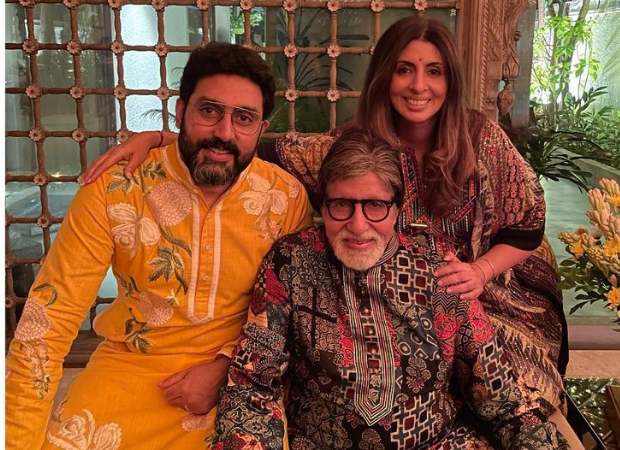 Amitabh Bachchan celebrates his 80th birthday with intimate family gathering; poses with Abhishek Bachchan and Shweta Bachchan Nanda 