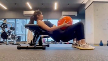 Anjini Dhawan grinds off those calories in the gym