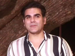 Arbaaz Khan poses for paps in a striped shirt