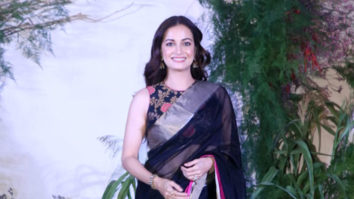 Dia Mirza looks elegant in black saree for Richa-Ali’s reception