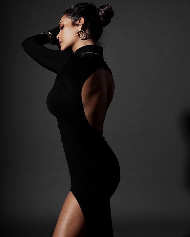 Esha Gupta looks flawless in a black body-con dress with a side slit worth Rs. 26,000 at Bunty Sajdeh's birthday celebration