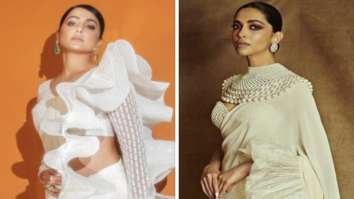 Fashion Faceoff: Deepika Padukone or Hina Khan: Who wore the white ruffled saree by Abu jani Sandeep Khosla better?
