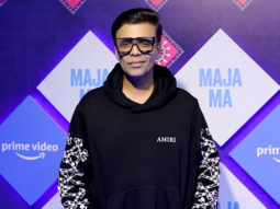 Karan Johar arrives for Maja Ma screening