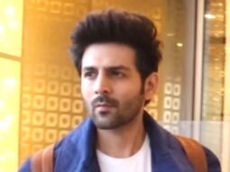 Kartik Aaryan looks dapper in a blue jacket at the airport