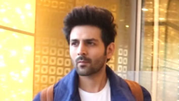 Kartik Aaryan looks dapper in a blue jacket at the airport