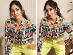 Katrina Kaif rocks quirky vibrant top and neon-coloured pants For Phone Bhoot promotions