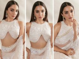 Kiara Advani in pristine white saree and infinity blouse is a sight to behold