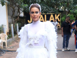 Nia Sharma looks angelic in white feathered outfit