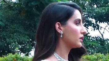 Nora Fatehi looks breathtakingly gorgeous in diamond embedded saree