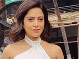 Nushrratt Bharuccha flashes her cute smile for paps while promoting Ram Setu