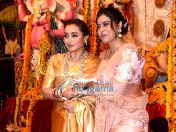 Photos: Kajol, Rani Mukerji, Ranbir Kapoor and others snapped during Durga Puja at North Bombay Sarbojanin