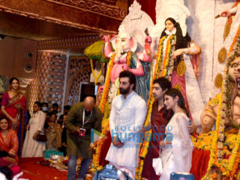 Photos: Kajol, Rani Mukerji, Ranbir Kapoor and others snapped during Durga Puja at North Bombay Sarbojanin