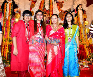 Photos: Rani Mukerji, Patralekha, Tanishaa Mukerji, Tanuja and others snapped during Durga Puja at North Bombay Sarbojanin