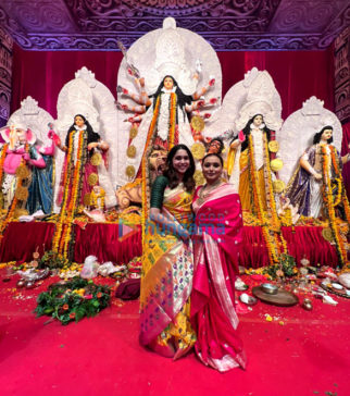 Photos: Rani Mukerji, Sharvari Wagh, Kajol, Tanishaa Mukerji snapped during Sindhur Khela at North Bombay Durga Puja
