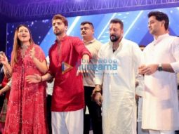 Photos: Sonakshi Sinha, Zaheer Iqbal and Sanjay Dutt snapped at Navratri celebrations in Mumbai