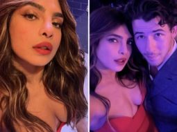 Priyanka Chopra sets the temperature soaring in a risque red gown at a wedding she attended with husband Nick Jonas