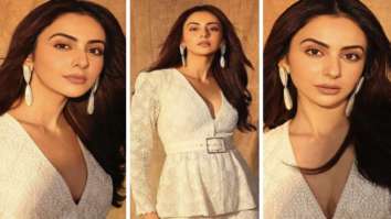 Rakul Preet Singh looks regal in an ivory sharara set by Ritika Mirchandani for Thank God promotions