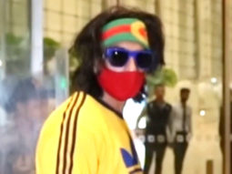 Ranveer Singh arrives at the airport in his swanky orange car