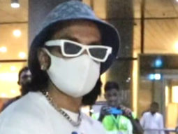 Ranveer Singh clicked at the airport in a funky bucket hat