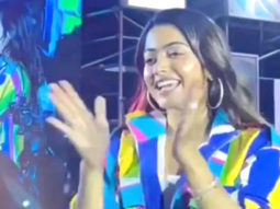 Rashmika Mandanna does her signature ‘Saami Saami’ step at Hyderabad event