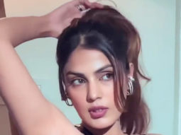 Rhea Chakraborty hops in the black dress trend