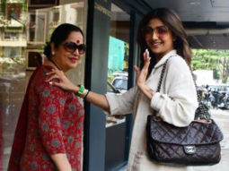 Shilpa Shetty snapped in the city wearing a white overcoat