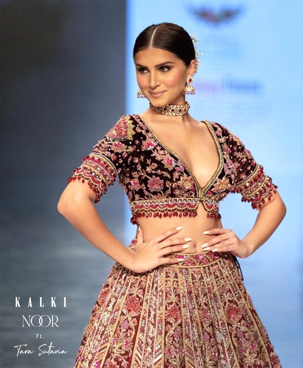 Tara Sutaria steals the show in a contemporary bridal lehenga as walks for Kalki Fashion at Bombay Fashion week