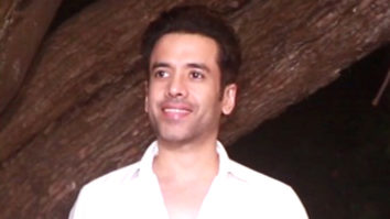 Tusshar Kapoor looks neat in a white shirt as he poses for paps