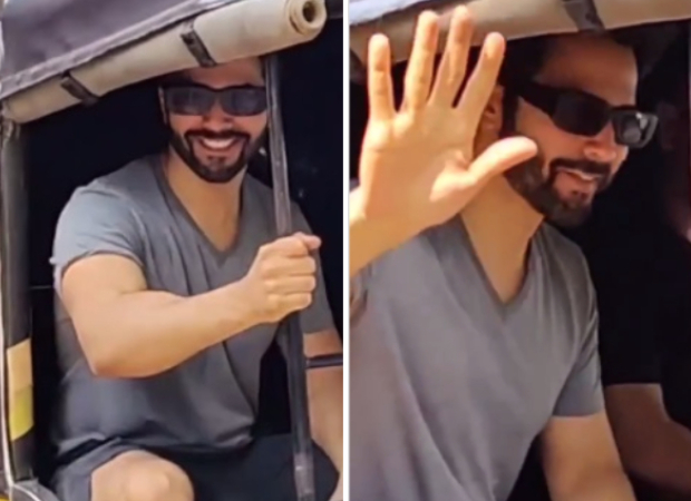 Varun Dhawan ditches his swanky car for autorickshaw ride, watch video Varun Dhawan ditches his swanky car for autorickshaw ride, watch video