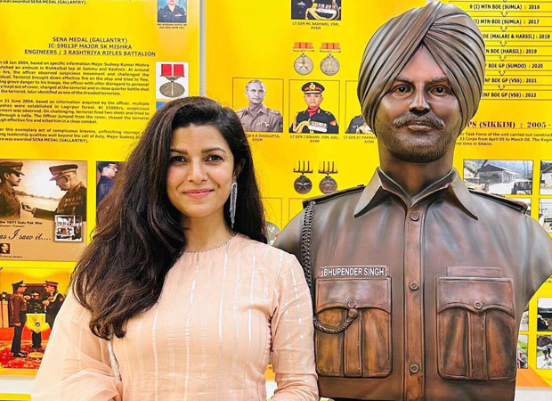 Nimrat Kaur visits Patiala for the inaugural ceremony of late father Major Bhupendra Singh’s statue in Patiala regiment!